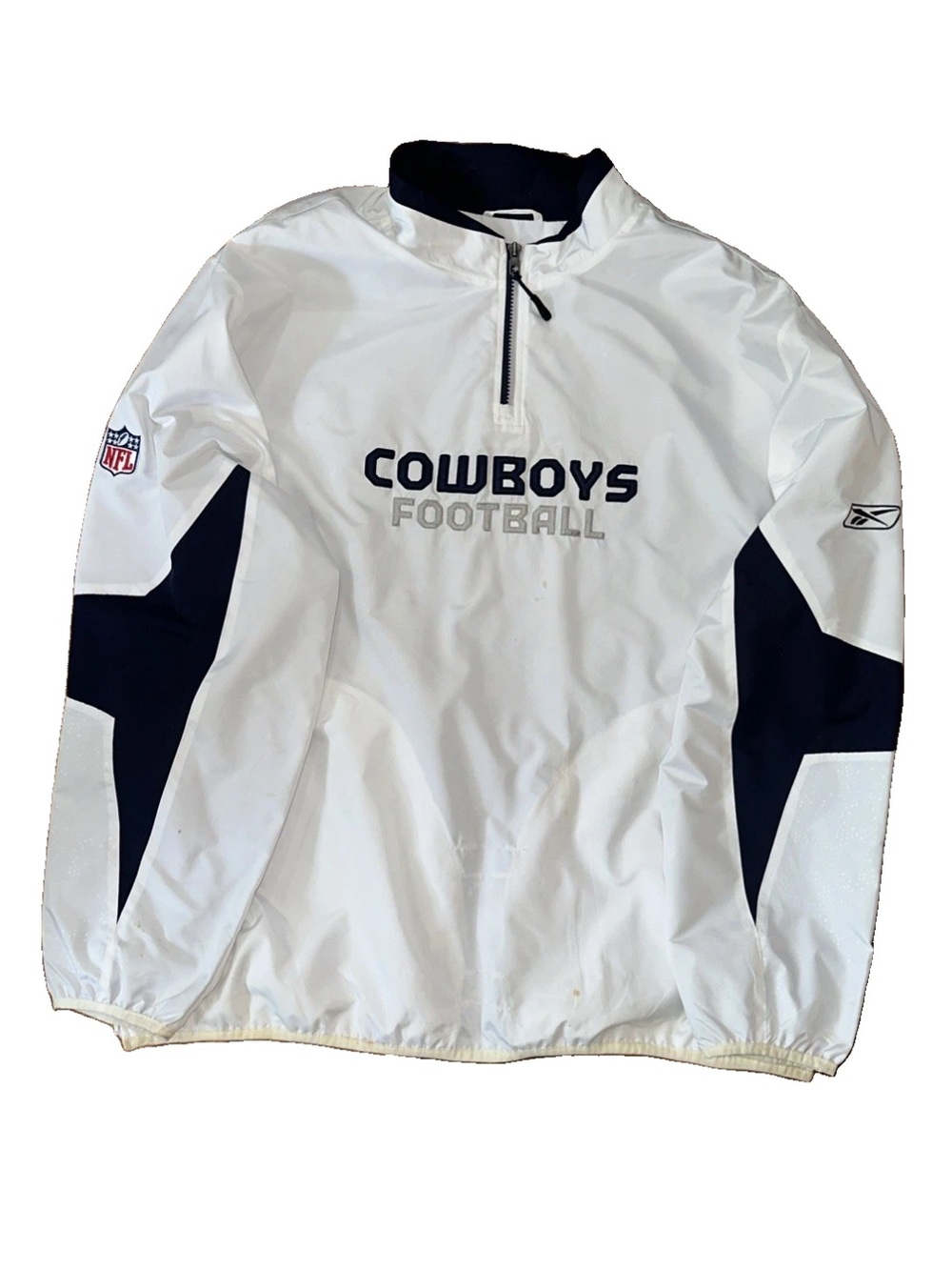 Vintage 90s Dallas Cowboys Jacket XL Reebok Windbreaker NFL Rbk Auth Sideline